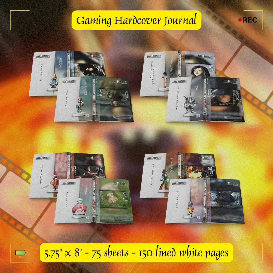 final fantasy ix ff9 gaming hardcover journal matte gamer notebook diary collectibles showcase 1 japanese relive childhood memories