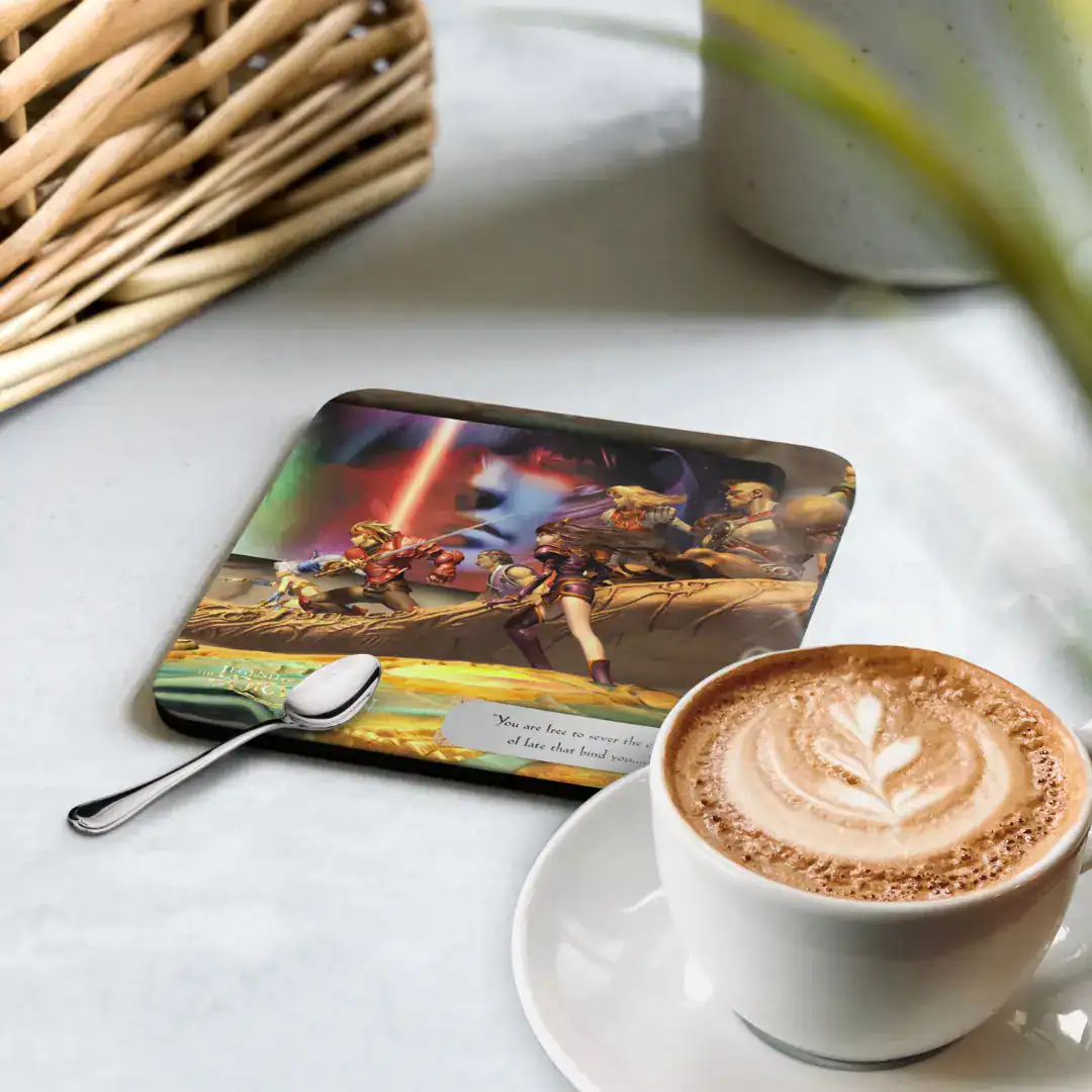 the legend of dragoon gaming cork coaster gamer coaster english quote relive childhood memories
