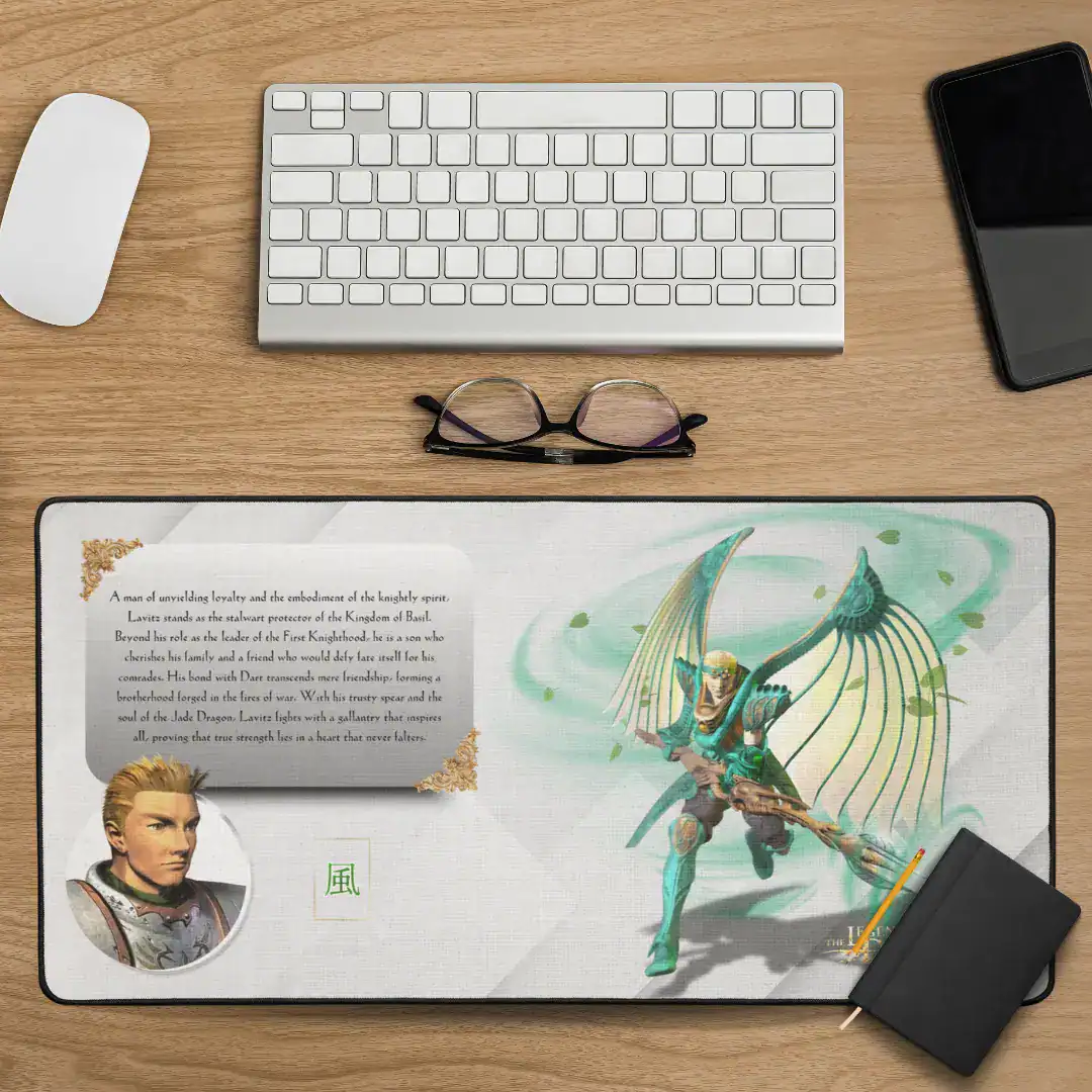 the legend of dragoon gaming desk mat gamer desk pad gaming deskpad lavitz relive childhood memories