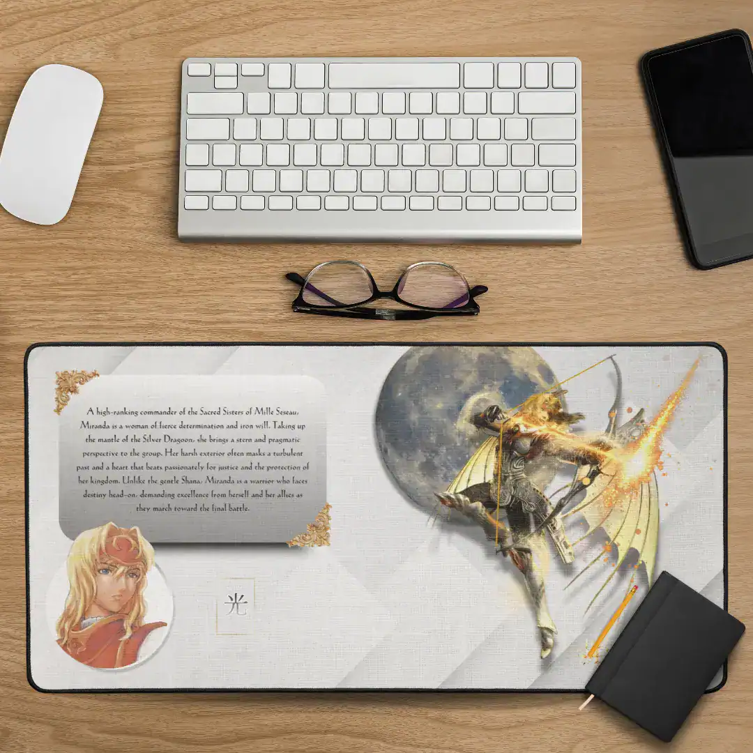 the legend of dragoon gaming desk mat gamer desk pad gaming deskpad miranda relive childhood memories