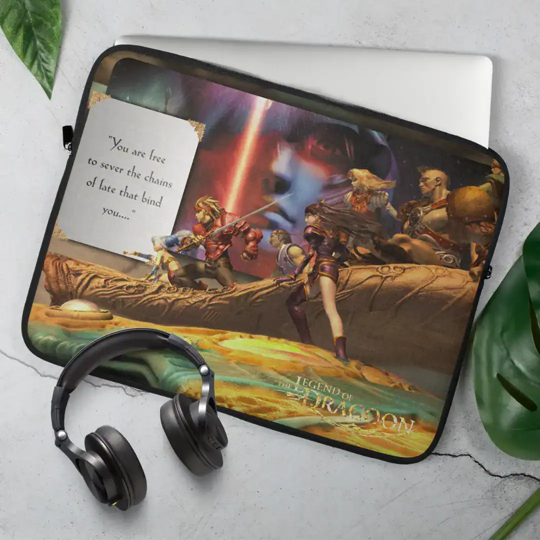 the legend of dragoon gaming laptop sleeve gamer laptop bag gaming laptop case 13'' or 15'' english quote relive childhood memories