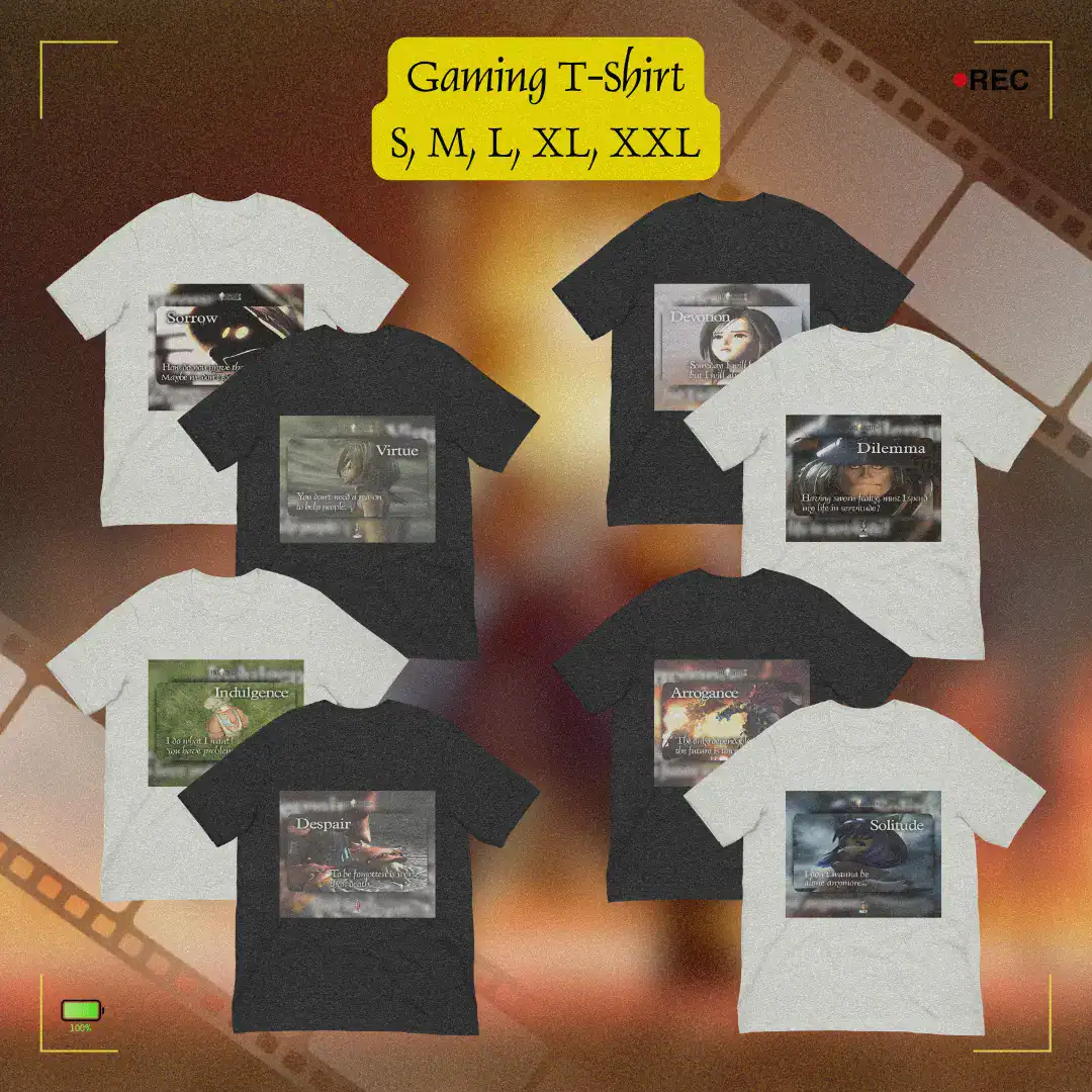 final fantasy ix ff9 gaming shirt gamer shirt unisex cotton tshirt collectibles english relive childhood memories